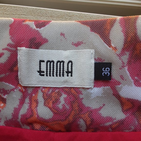 EMMA Europe Geometric Floral Rushed Stretchy Pencil Skirt, Size EU36 / US4 - Picture 9 of 13